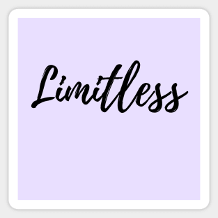 Limitless - Explore your Possibilities - Purple background Sticker